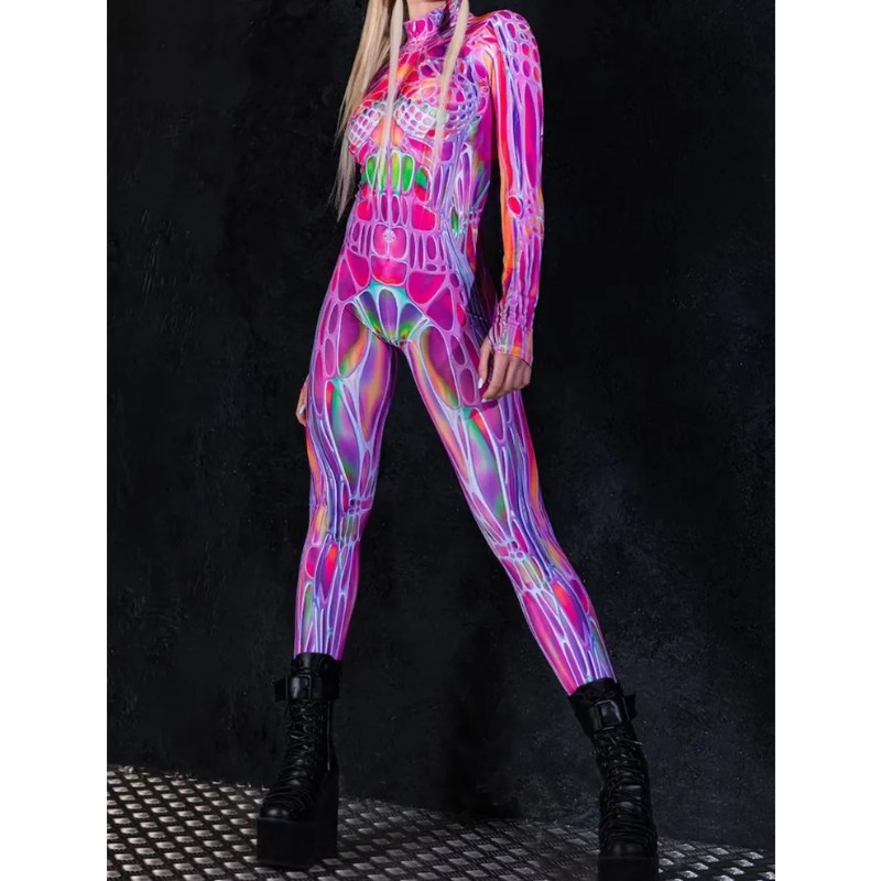 2026 여성 코스프레 패션 긴소매 3D 프린트 점프수 - Romper Floral Print 리뷰 및 가격